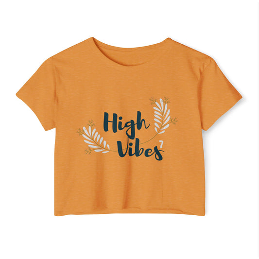 High Vibes Women's Festival Crop Top - Stylish and Comfortable Summer Tee