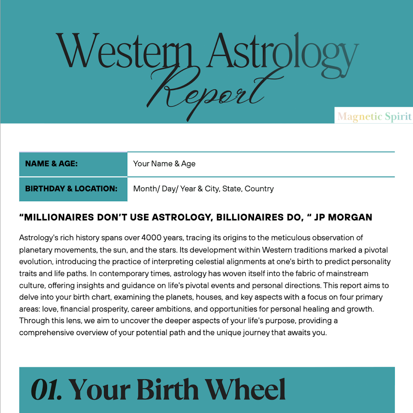Western Astrology Report