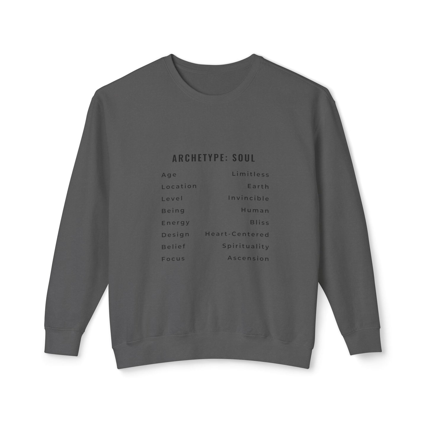 Unisex Lightweight Crewneck Sweatshirt - Archetype: Soul Spiritual Design
