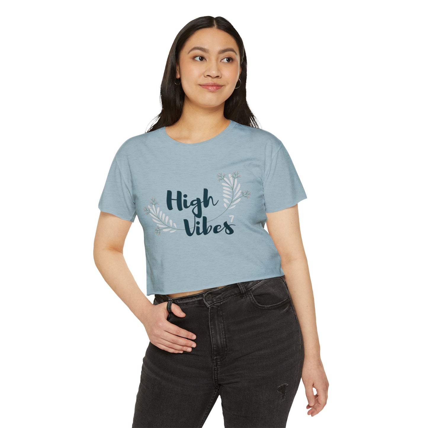 High Vibes Women's Festival Crop Top - Stylish and Comfortable Summer Tee