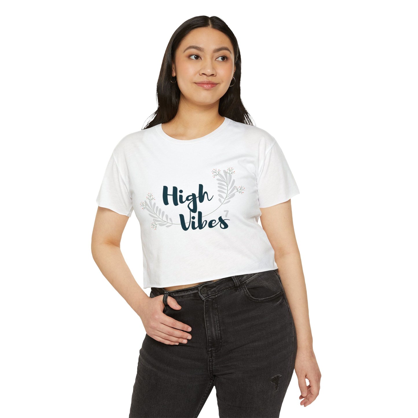 High Vibes Women's Festival Crop Top - Stylish and Comfortable Summer Tee