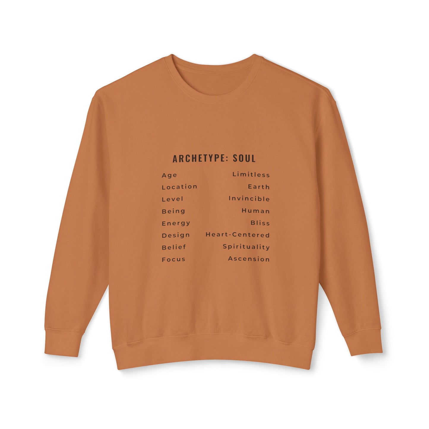 Unisex Lightweight Crewneck Sweatshirt - Archetype: Soul Spiritual Design