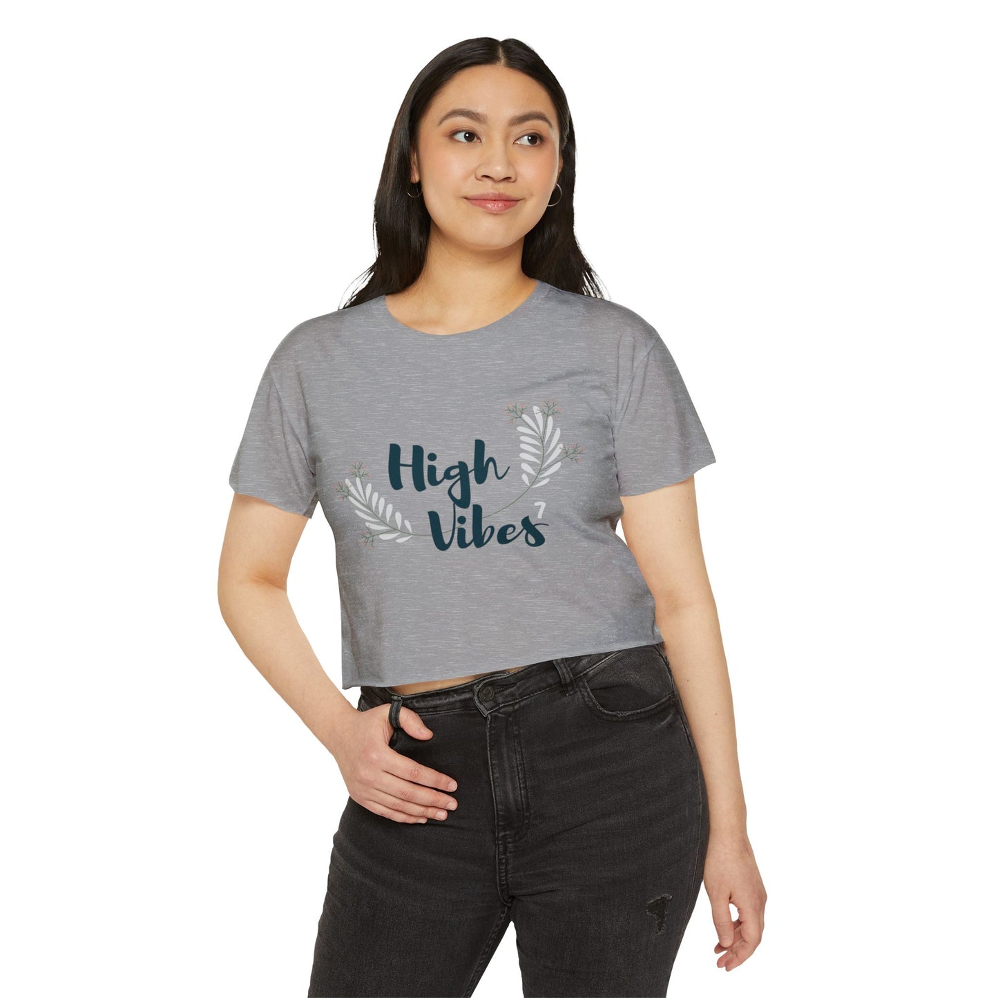 High Vibes Women's Festival Crop Top - Stylish and Comfortable Summer Tee