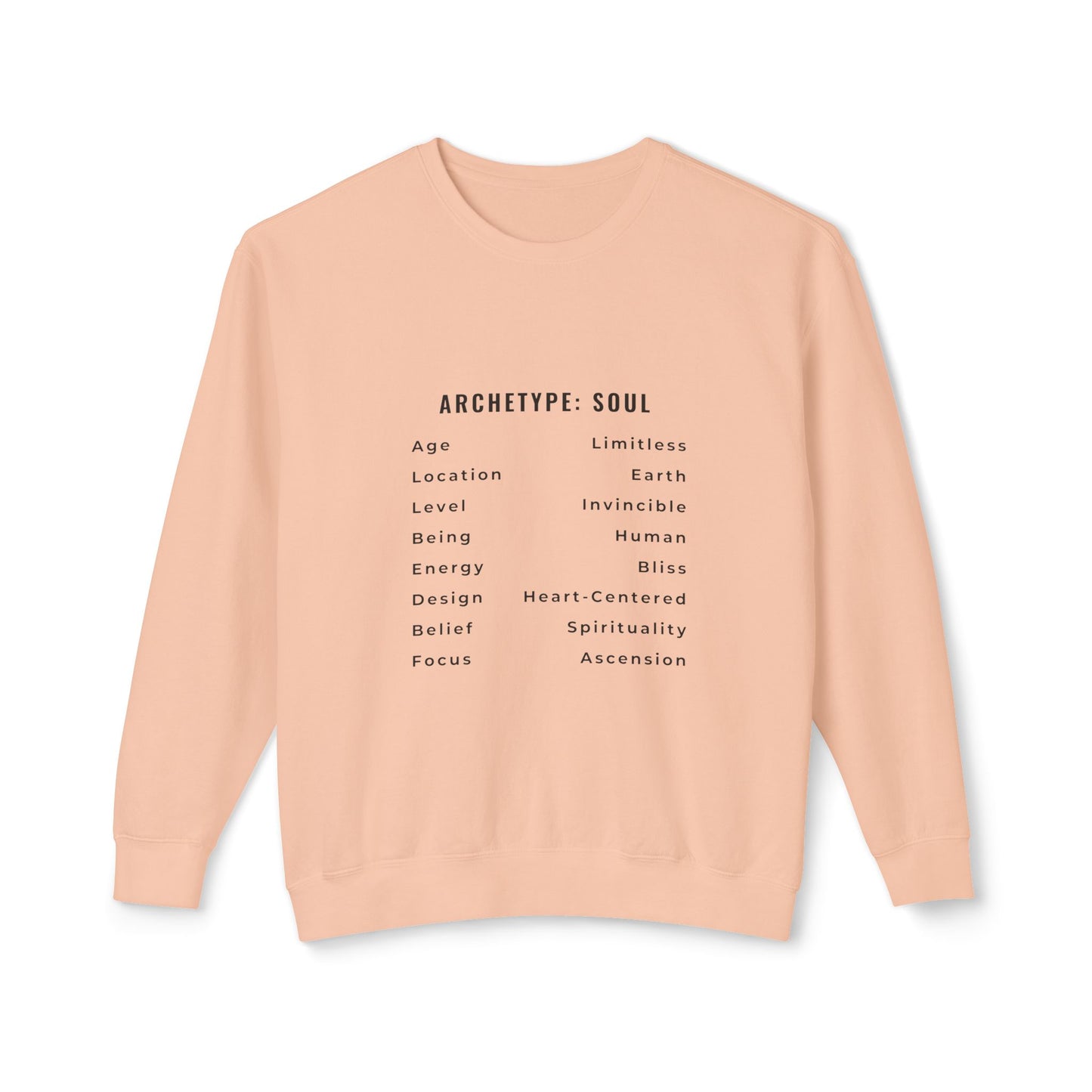 Unisex Lightweight Crewneck Sweatshirt - Archetype: Soul Spiritual Design