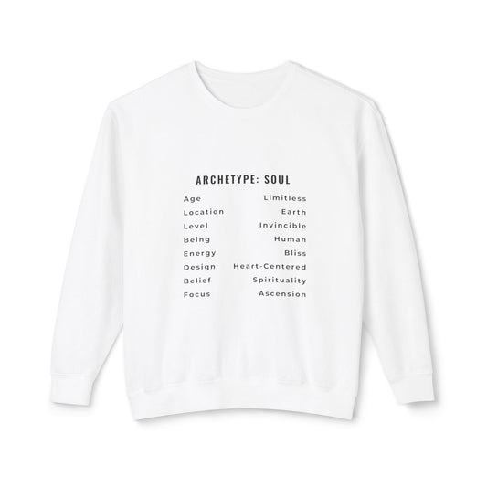 Unisex Lightweight Crewneck Sweatshirt - Archetype: Soul Spiritual Design