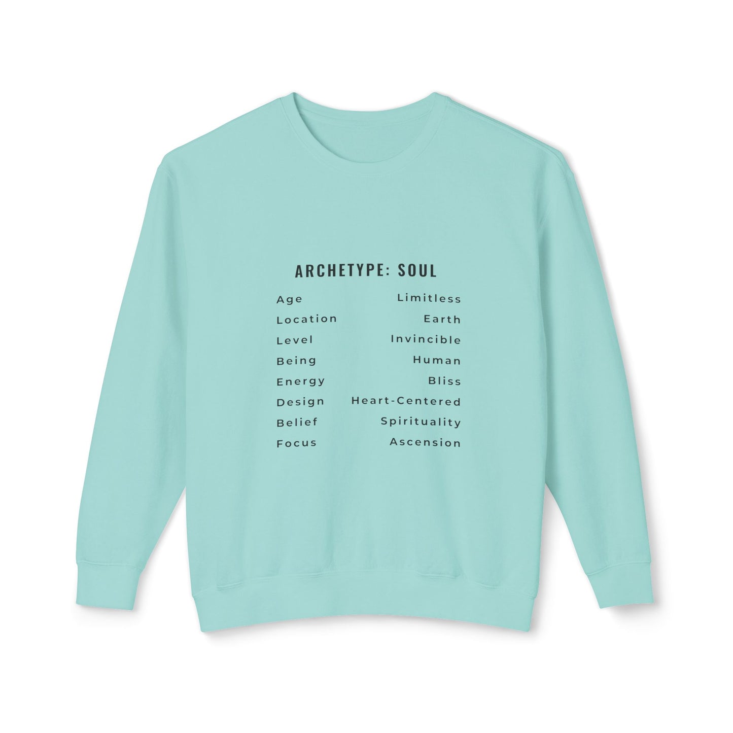 Unisex Lightweight Crewneck Sweatshirt - Archetype: Soul Spiritual Design