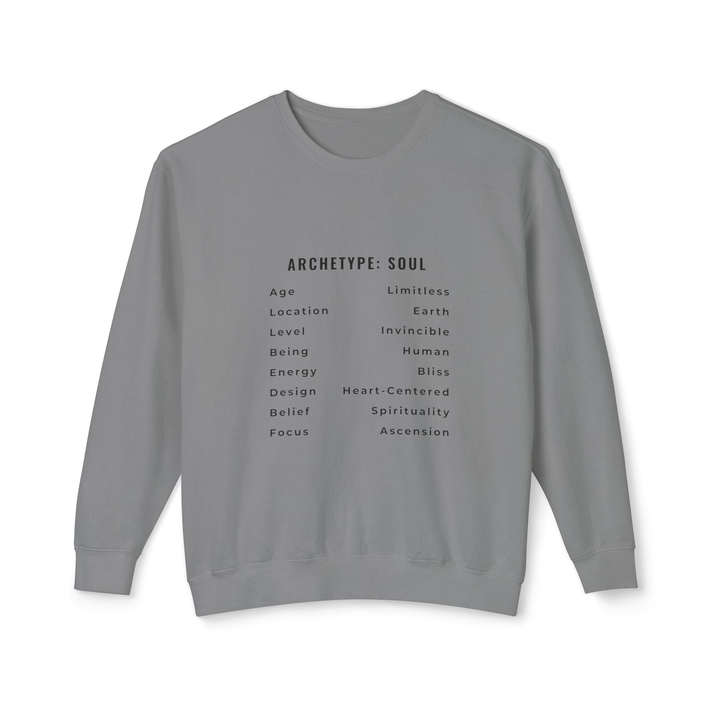 Unisex Lightweight Crewneck Sweatshirt - Archetype: Soul Spiritual Design