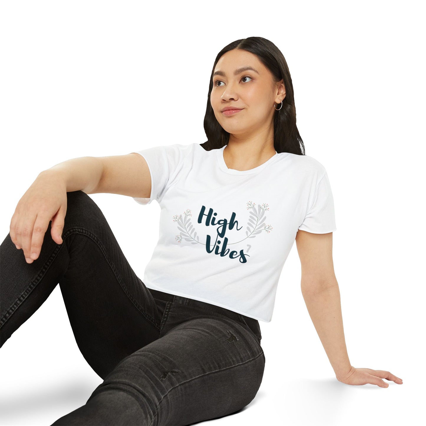 High Vibes Women's Festival Crop Top - Stylish and Comfortable Summer Tee
