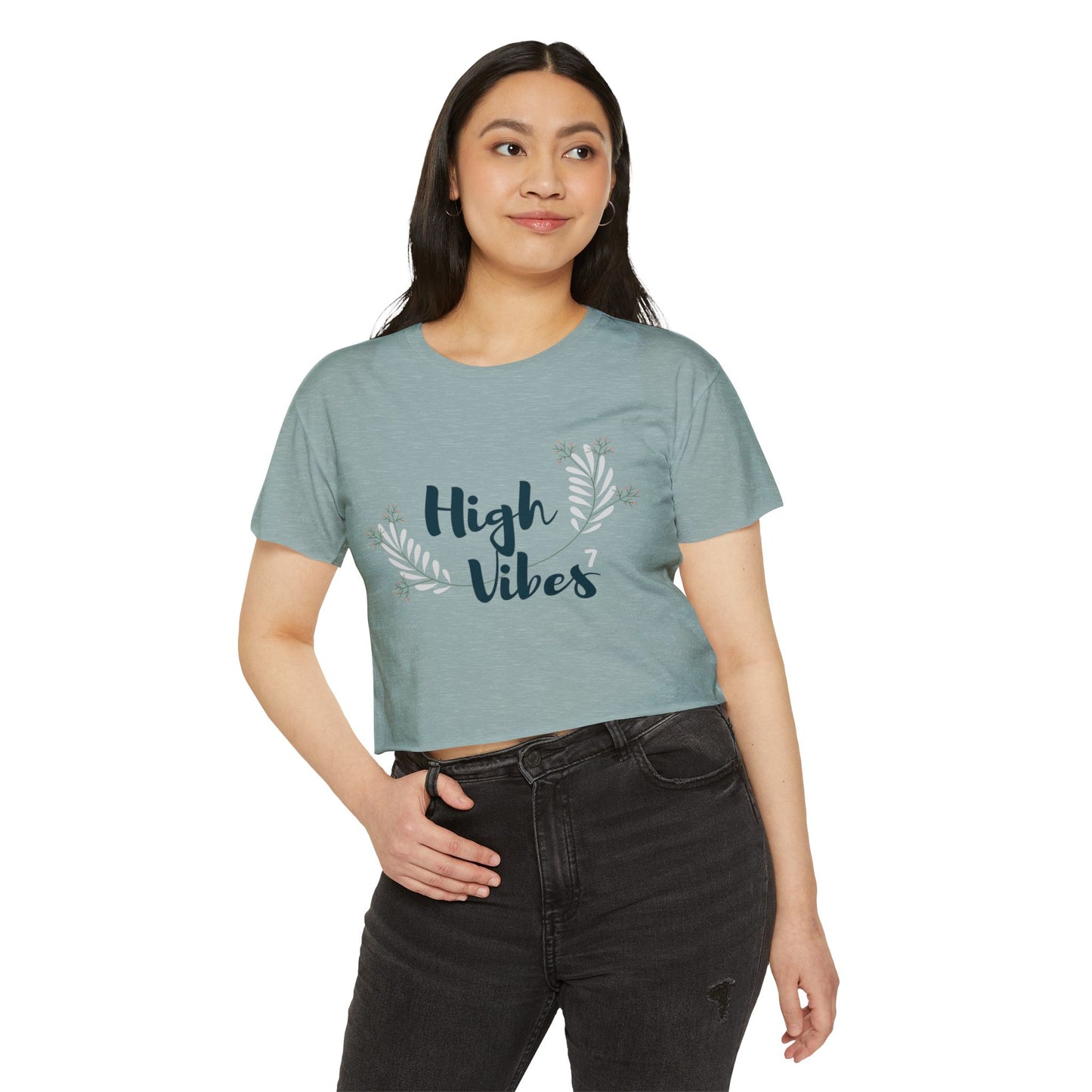 High Vibes Women's Festival Crop Top - Stylish and Comfortable Summer Tee