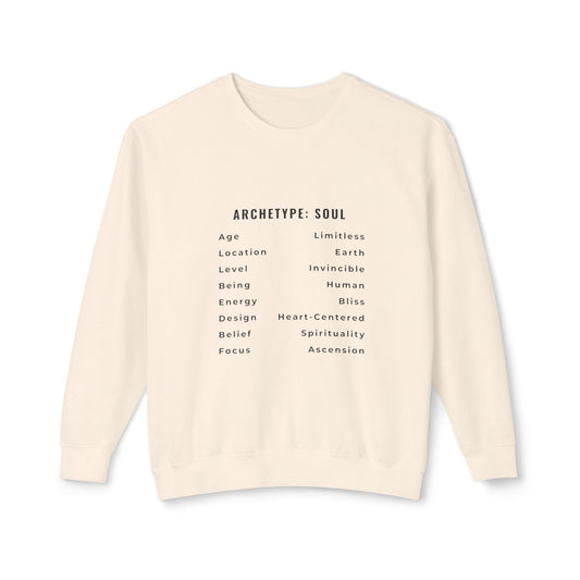 Unisex Lightweight Crewneck Sweatshirt - Archetype: Soul Spiritual Design