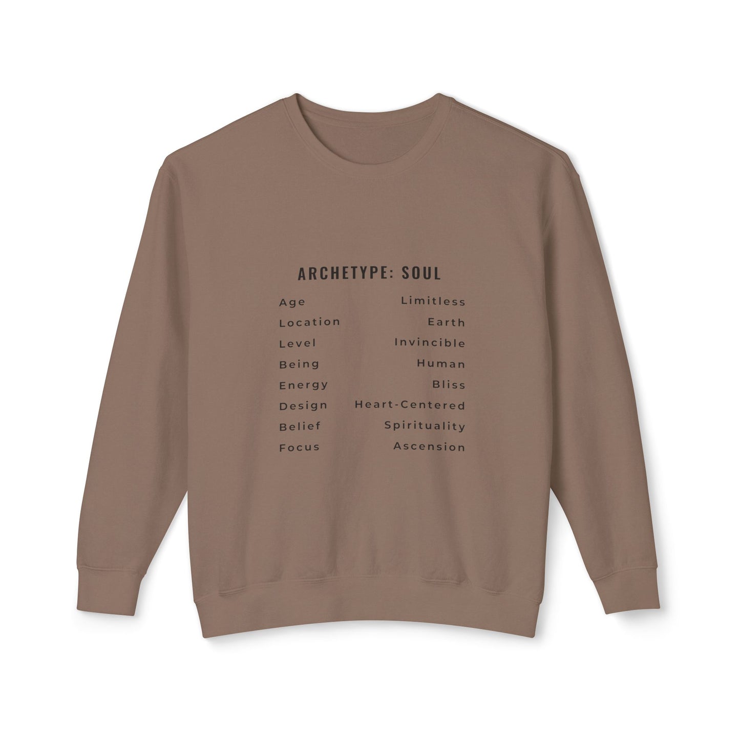Unisex Lightweight Crewneck Sweatshirt - Archetype: Soul Spiritual Design