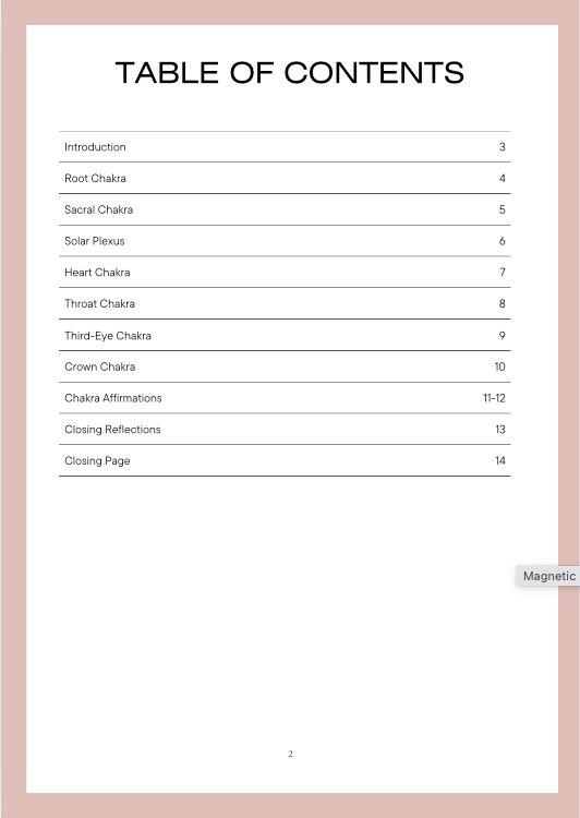 Magnetic Chakras and Affirmations Guide